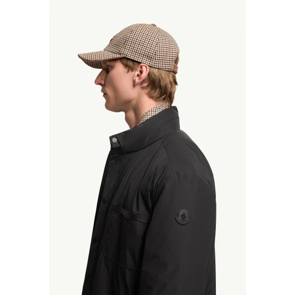 Moncler Yndale Short Down Jacket in Black, view 3 | Men's Jackets | Coveti