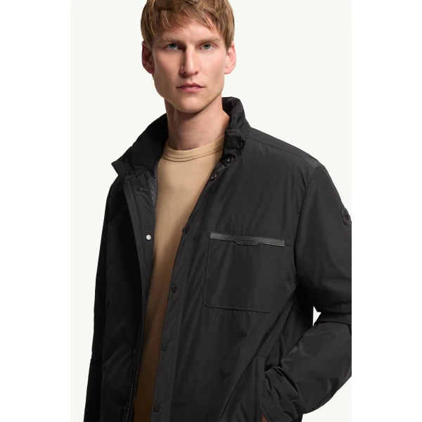 Moncler Yndale Short Down Jacket in Black, view 6 | Men's Jackets | Coveti