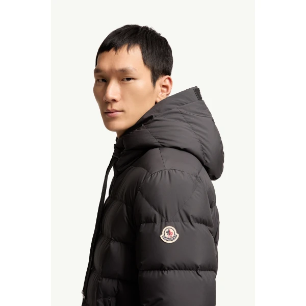 Moncler Zeflor Hooded Down Jacket in Black, view 3 | Men's Jackets | Coveti