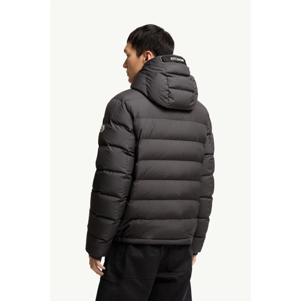Moncler Zeflor Hooded Down Jacket in Black, view 5 | Men's Jackets | Coveti