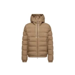 Moncler Zeflor Hooded Down Jacket in Camel Beige | Men's Jackets | Coveti