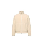 Moncler Zip-Up Sweatshirt in Light Beige | Men's Sweatshirts | Coveti
