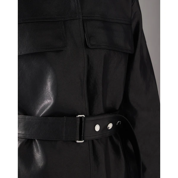 Moose Knuckles BLVD Leather Field Jacket in Black | Leather Jackets | Coveti