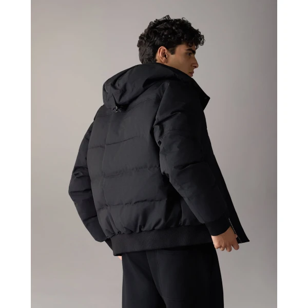 Moose Knuckles Banff Down Bomber in Black | Men Jackets | Coveti