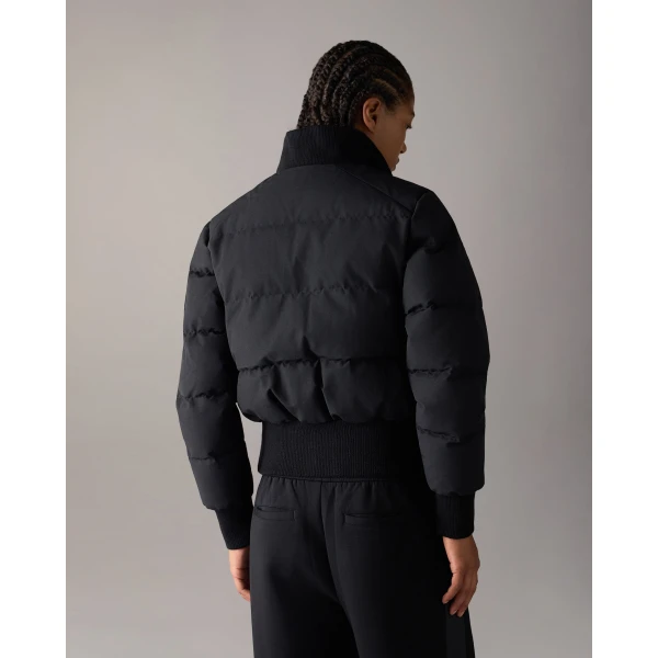 Moose Knuckles Banff Down Bomber in Black | Jackets | Coveti