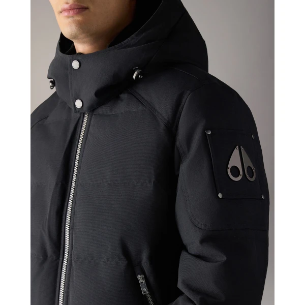 Moose Knuckles Banff Down Bomber in Black | Men Jackets | Coveti