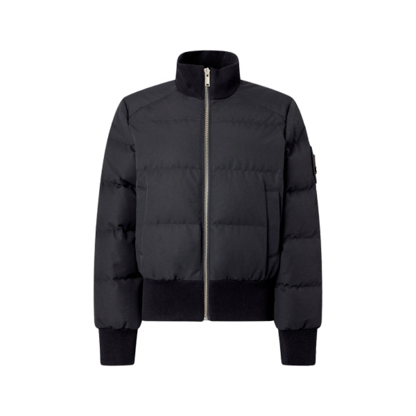 Moose Knuckles Banff Down Bomber in Black | Coveti