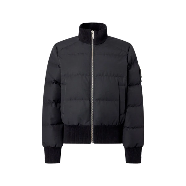 Moose Knuckles Banff Down Bomber in Black | Coveti