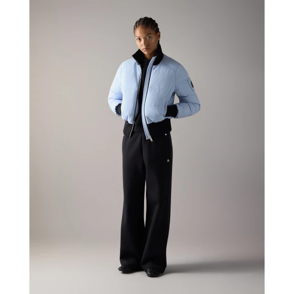 Moose Knuckles Banff Down Bomber in Blue Ice | Jackets | Coveti