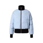 Moose Knuckles Banff Down Bomber in Blue Ice | Coveti