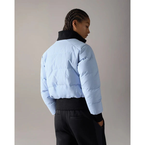 Moose Knuckles Banff Down Bomber in Blue Ice | Jackets | Coveti