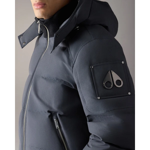Moose Knuckles Banff Down Bomber in Cement | Men Jackets | Coveti
