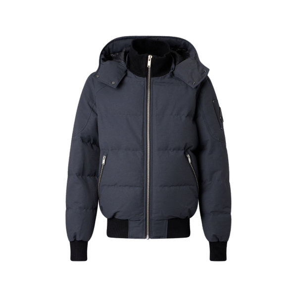 Moose Knuckles Banff Down Bomber in Cement | Coveti