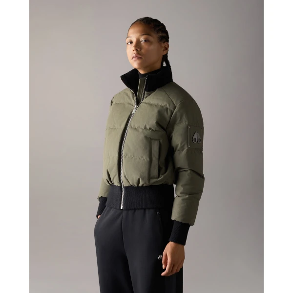 Moose Knuckles Banff Down Bomber in Combat | Jackets | Coveti