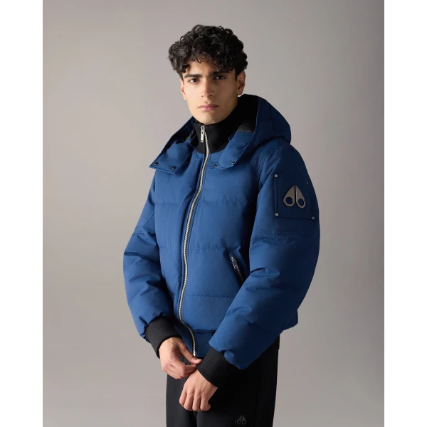 Moose Knuckles Banff Down Bomber in Nightfall | Men Jackets | Coveti