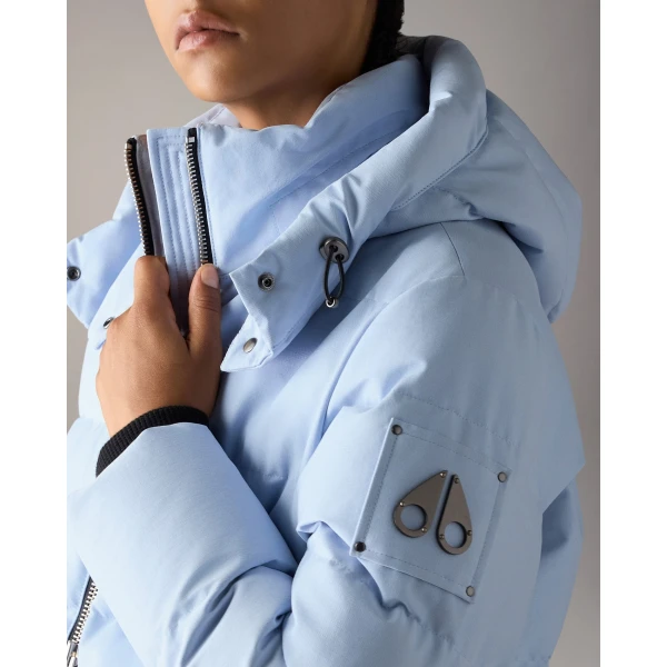 Moose Knuckles Banff Down Jacket in Blue Ice | Jackets | Coveti