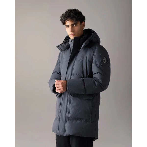Moose Knuckles Banff Down Parka in Cement | Men Coats | Coveti