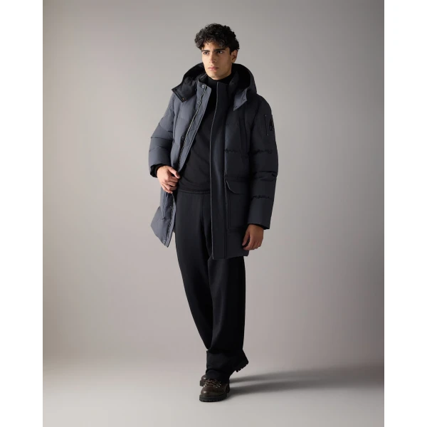 Moose Knuckles Banff Down Parka in Cement | Men Coats | Coveti