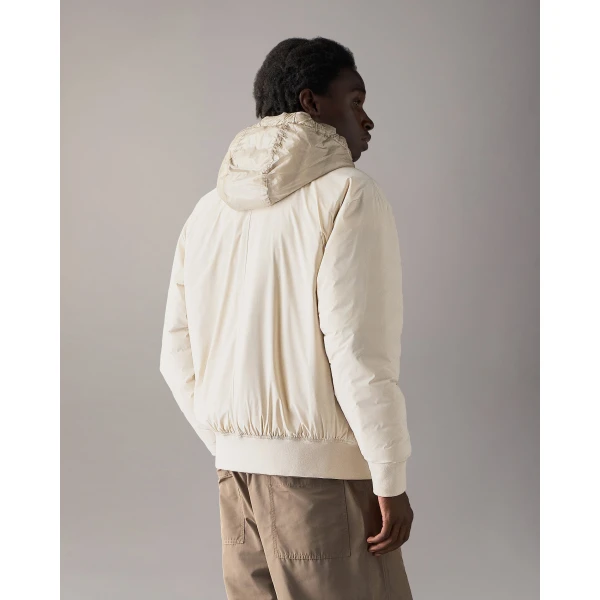 Moose Knuckles Brixton Down Bomber Jacket in Alabaster | Men Jackets | Coveti