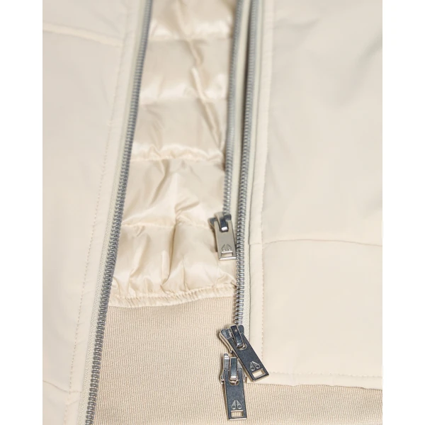 Moose Knuckles Brixton Down Bomber Jacket in Alabaster | Men Jackets | Coveti