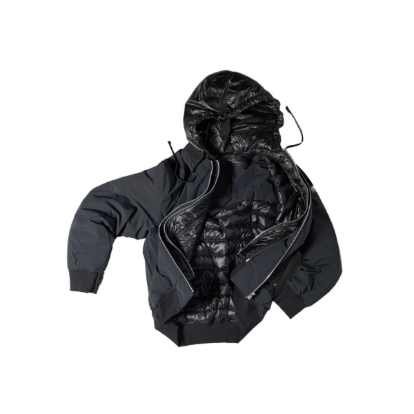 Moose Knuckles Brixton Down Bomber Jacket in Black | Coveti