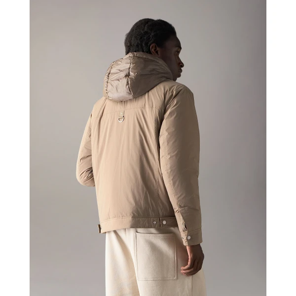 Moose Knuckles Brixton Down Trucker Jacket in Ashen | Men Jackets | Coveti