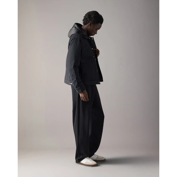 Moose Knuckles Brixton Down Trucker Jacket in Black | Men Jackets | Coveti