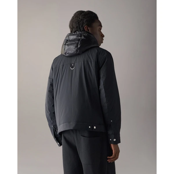 Moose Knuckles Brixton Down Trucker Jacket in Black | Men Jackets | Coveti