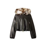 Moose Knuckles Cardin Fur & Leather Jacket in Black | Coveti