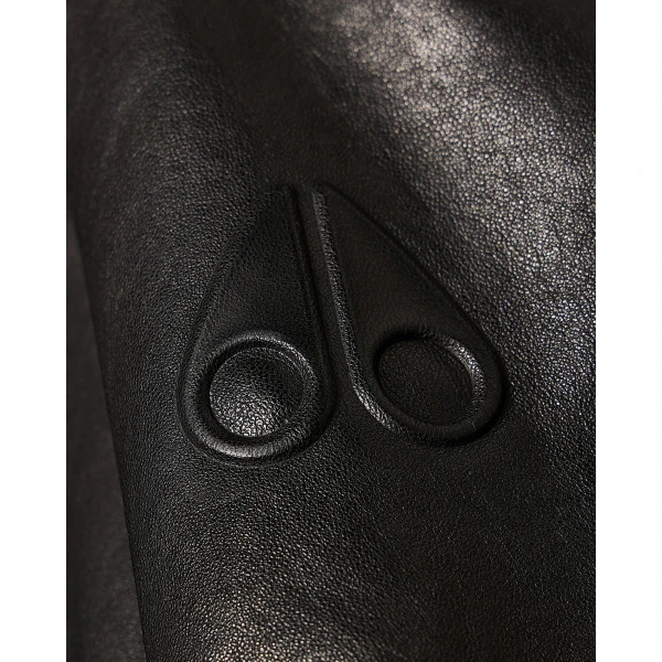 Moose Knuckles Cardin Fur & Leather Jacket in Black | Leather Jackets | Coveti