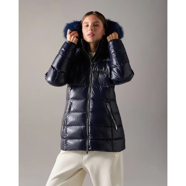 Moose Knuckles Celestia 3Q Down Jacket in Navy | Jackets | Coveti