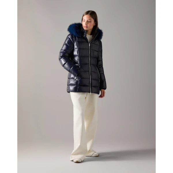 Moose Knuckles Celestia 3Q Down Jacket in Navy | Jackets | Coveti