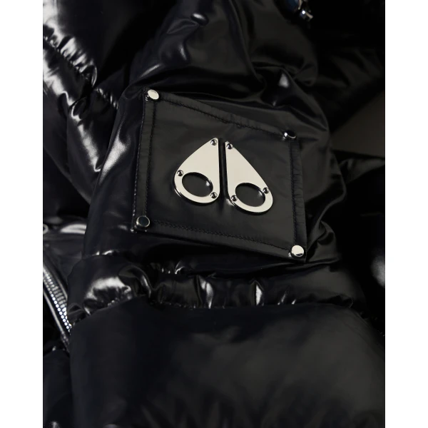 Moose Knuckles Celestia Long Down Parka in Black | Coats | Coveti