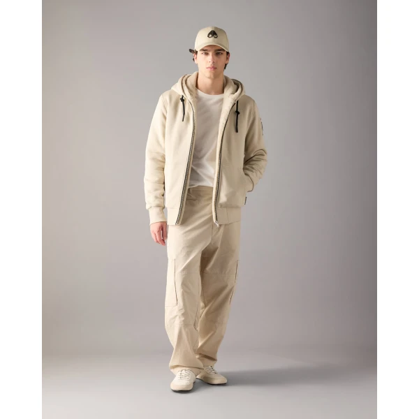 Moose Knuckles Classic Bunny Hoodie in Alabaster | Sweatshirts | Coveti