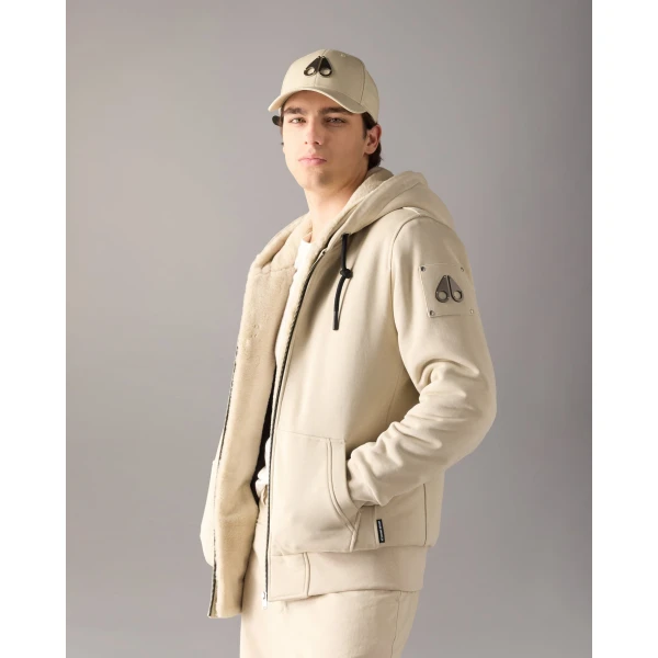 Moose Knuckles Classic Bunny Hoodie in Alabaster | Sweatshirts | Coveti