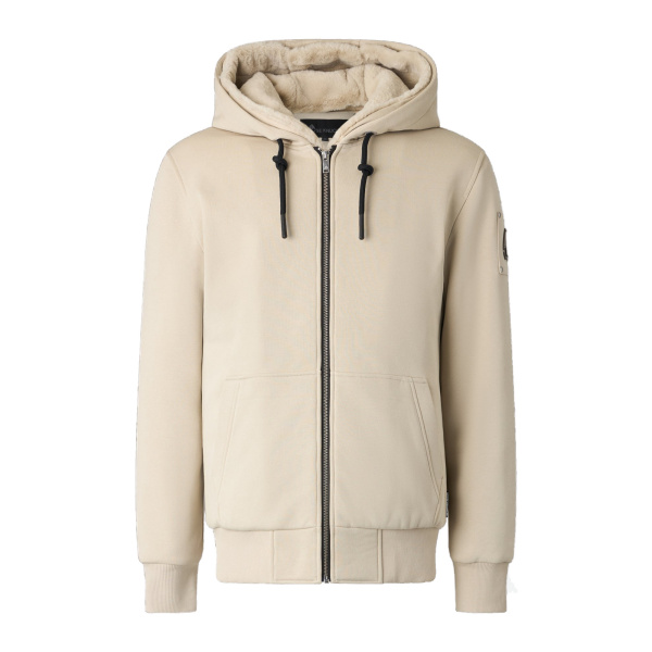 Moose Knuckles Classic Bunny Hoodie in Alabaster | Coveti