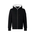 Moose Knuckles Classic Bunny Hoodie in Black and White | Coveti