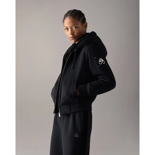 Moose Knuckles Classic Bunny Hoodie in Black | Hoodies | Coveti