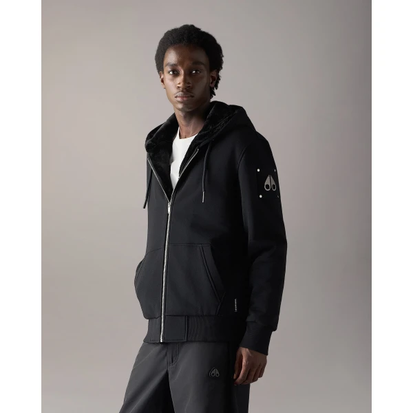 Moose Knuckles Classic Bunny Hoodie in Black | Sweatshirts | Coveti