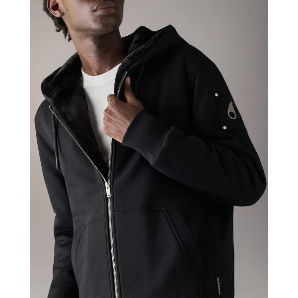 Moose Knuckles Classic Bunny Hoodie in Black | Sweatshirts | Coveti