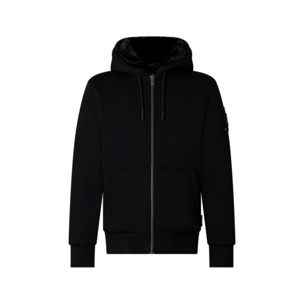 Moose Knuckles Classic Bunny Hoodie in Black | Coveti
