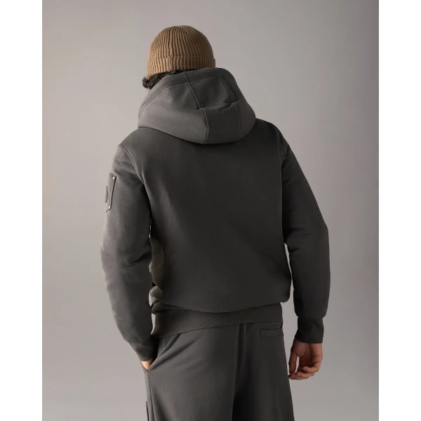 Moose Knuckles Classic Bunny Hoodie in Cement | Sweatshirts | Coveti