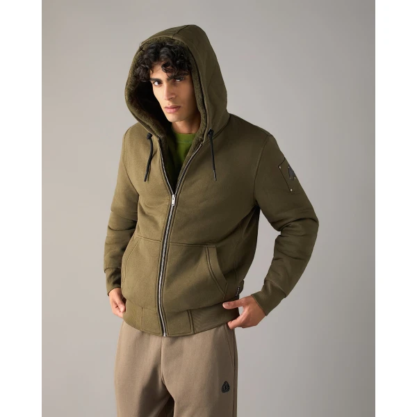 Moose Knuckles Classic Bunny Hoodie in Combat | Sweatshirts | Coveti