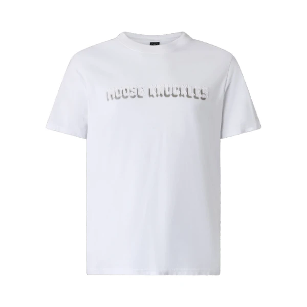 Moose Knuckles Connor Logo T-Shirt in Milky Way | Coveti
