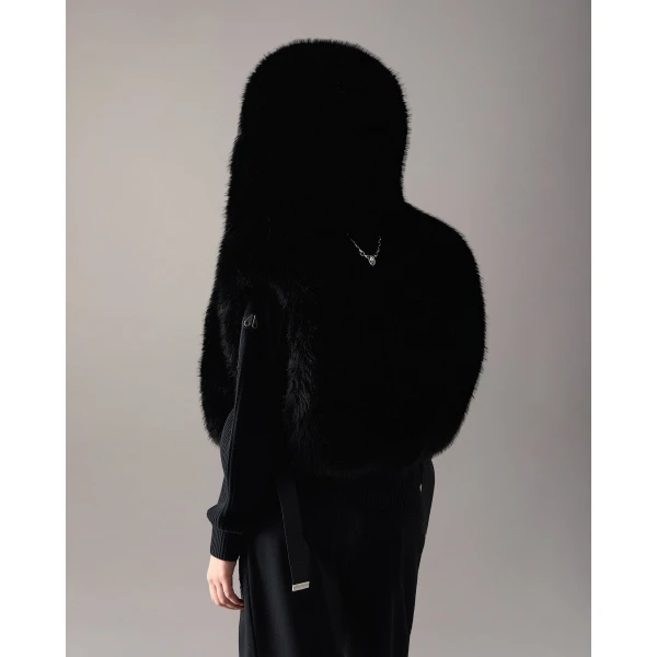Moose Knuckles Cosmo Faux Fur Vest in Black | Vests | Coveti