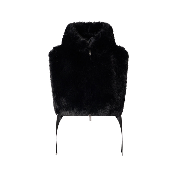 Moose Knuckles Cosmo Faux Fur Vest in Black | Coveti
