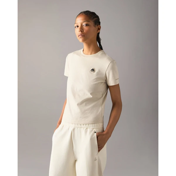 Moose Knuckles Crescent T-Shirt in Alabaster | T-shirts | Coveti