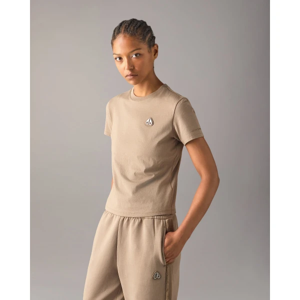 Moose Knuckles Crescent T-Shirt in Ashen | T-shirts | Coveti