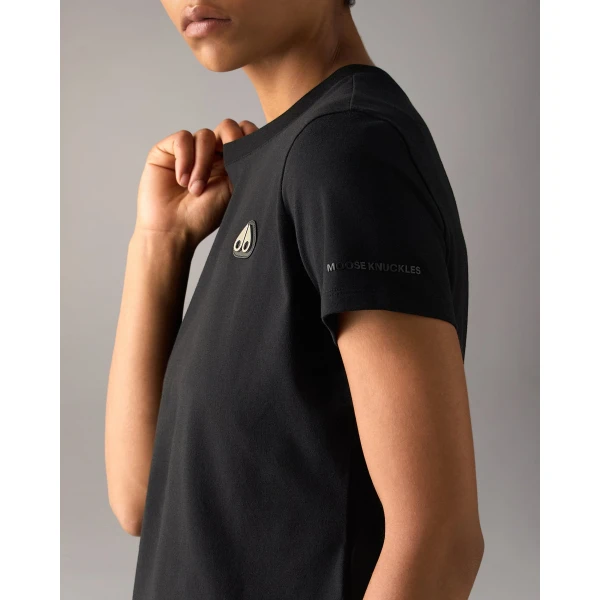 Moose Knuckles Crescent T-Shirt in Black | T-shirts | Coveti