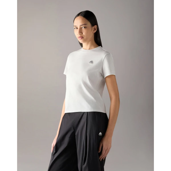 Moose Knuckles Crescent T-Shirt in Milky Way | T-shirts | Coveti